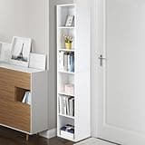 PACHIRA E-Commerce 71" H White Narrow Bookshelf, 6 Tiers Adjustable Book Shelf Display Cabinet DVD Storage Corner Shelf for Home Office, Living Room, Bedroom