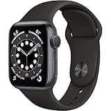 Apple Watch Series 6 (GPS + Cellular, 44mm) - Space Gray Aluminum Case with Black Sport Band (Renewed)