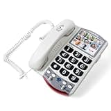 Clarity P300 Landline Phone with Sound Amplification, Hearing Impaired Phones, Adjustable Ringer Pitch and Volume Control, Corded Phone Design