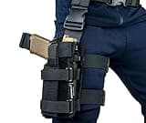 Universal Drop Leg Holster - Adjustable Thigh Holster for Light & Red Dot Sights, Airsoft Pistol Holster with MOLLE Drop Leg Panel, Compatible with 1911, Glock, Sig, Beretta, Ruger, Taurus.(Black)