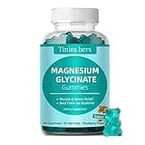 Magnesium Glycinate Gummies 500mg, Sugar Free for Adults & Kids, Best Magnesium Gummies for Sleep, Stress & Muscle Relief & Nerve Health, No Melatonin, Gluten Free, Non GMO, Vegan, Pectin, 60
