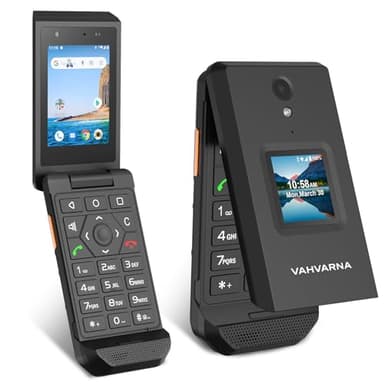 Rugged Flip Phone Unlocked, 4G LTE 2.8'' Touchscreen Smart Cell Phone Android 11, 100dB Speaker GPS MIL-STD IP68 Waterproof Dust-proof Drop-proof, T-Mobile AT&T Compatible, Global Version (Black)