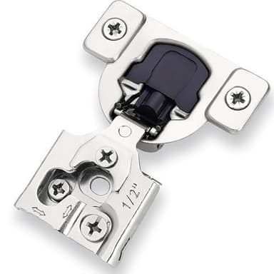 Decobasics 50 Pack Soft Close Cabinet Hinges – 1/2" Overlay for Kitchen Cabinet Doors, Slow Self-Closing Concealed Hidden Hinges for Face Frame –Stainless Steel, 3-Way Adjustable & Quiet Close Damper