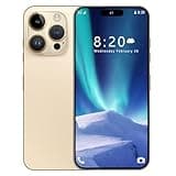 KURSARKEE I14 ProMAX Unlocked Cell Phone,Smartphone Long Battery Life 6.82" HD Screen Unlocked Phones, 6+256GB Android 13.0 with 128G Memory Card, Dual SIM/Fingerprint Lock/Face ID/GPS (Gold)