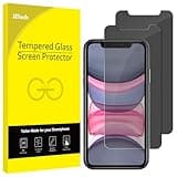 JETech Privacy Screen Protector for iPhone 11 and iPhone XR 6.1-Inch, Anti Spy Tempered Glass Film, 2-Pack