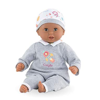 Corolle Bébé Calin Marius - 12" Soft Boy Baby Doll with Vanilla Scent, Pink Outfit & Sleeping Eyes for Girls Ages 18 Months+, Cute Reborn Realistic Baby Dolls for 2 Year Old Girls
