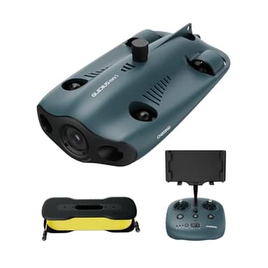 Underwater Drone, Mini S submarine drone with 4K+EIS Image Stabilization Camera for Real-Time Viewing Depth & Temperature Data, Direct-Connect Remote Controller, Dive to 330ft Underwater, Portable ROV (Mist)