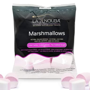 La Nouba Sugar Free Marshmallows, Keto Friendly, Zero Sugar, Low Carb, Perfect for Smores, Hot Chocolate & Baking, Gluten Free, Fat Free, 1 Pack (2.7 oz Each)