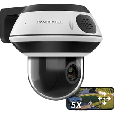 PANOEAGLE 4K 8MP Dome PTZ Camera Outdoor, 2.7~13.5mm Motorized Lens with 5X Optical Zoom,AI Motion Detection, Two Way Audio＆IR Night Vision, 512GB SD Slot, IP67,Compatible with Uniview, Blue Iris