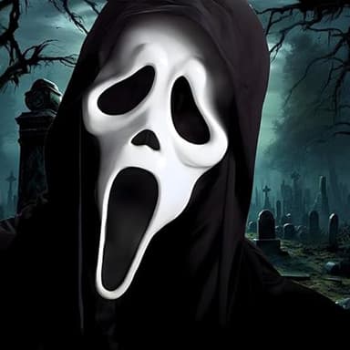 BCWW Halloween Mask Natural Latex Scary Scream Mask Horror Ghost Masque for Masquerade Carnival Fancy Cosplay Party Halloween Decoration