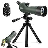 Emarth 20-60x60AE 45 Degree Angled Spotting Scope with Tripod, Phone Adapter, Carry Bag, Scope for Target Shooting Bird Watching Hunting Wildlife