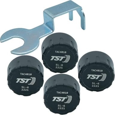 TST 507 Tire Pressure Monitoring System, 4 Cap Sensors for Metal or Rubber Valve Stems by Truck System Technologies, TPMS for RVs, Campers and Trailers