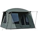 TOMOUNT Canvas Glamping Tent with Stove Jack - 4 Person Family Camping Tent for 4 Seasons