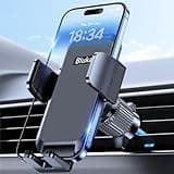 Car Phone Holder Mount, Super Stable Air Vent Cell Phone Car Mount with 2025 Metal Hook Clip, 360° Rotation,One Button Release for iPhone, Samsung, Google, and All Other Smartphones