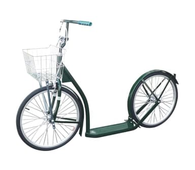Amish-Made Deluxe Kick Scooter Bike - Model 2060 - Youth/Adult Size (Kickstand Included, Hunter Green)
