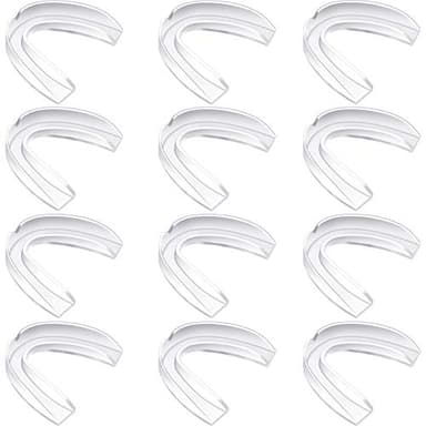 BBTO 20 Pieces Sports Mouth Guard Boxing Mouth Protection Athletic Mouthpiece for Football Basketball Hockey Karate Rugby Match(Transparent Color,Adult (11 yrs & Above))