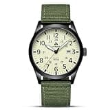 LN LENQIN Mens Watches Unisex Military Sport Nylon Strap Stylish Luminous Fashion Analog Quartz Watch for Men Waterproof Army Tactical Casual Wristwatch