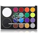 UCANBE Face & Body Paint, Water Activated SFX Makeup Palette - Extra Large White & Black Pan, Professional 18 Color Safe Non Toxic Art Painting Kit for Halloween, Cosplay, Parties, Theater & Stage