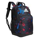 adidas Adaptive Backpack Large Features for Independent Dressing and Ease of use, Splatter Black/Bright Royal Blue/White, One Size