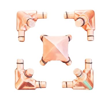 Copper Giza Pyramid Kit 1/2 Inch USA (L Type and M Type) UK, Europe, Canada, Australia Solid Copper Connectors only for Healing Energy, Relaxation, Pranayama, Sleep, Meditation Accessory Tool
