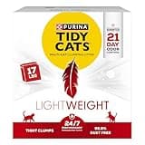 Purina Tidy Cats LightWeight, Low Dust, Clumping Cat Litter Odor Control 24/7 Performance Multi Cat Litter - 17 lb. Box