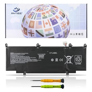 ANTIEE RR04XL Laptop Battery for HP Spectre X360 13-aw 13-aw0000 13-aw0023dx 13-aw0013dx 13-aw2004nr 13-aw0900 13-aw0001lm Series HSTNN-OB1M HSTNN-DB9K L60213-2C1 L60213-AC1 L60373-005 RR04060XL 15.4V
