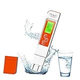 2024 New 4 in 1 TDS Meter - TDS EC & Temperature(°C,°F) Meter,Accurate & Reliable Digital Water Testing Kits for Drinking Water, Tap, Well, Swimming Pool,Hydroponics, Aquarium, RO/DI System (Orange)