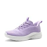 ALLSWIFIT Women's Slip on Walking Shoes Tennis Lightweight Gym Sneakers ActiveFlow Workout Breathable Hands-Free Cross Trainer Comfortable Fashion Sneakers,Size 9,Purple,SARR029W