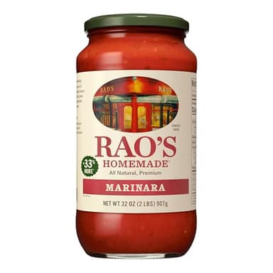 Rao's Homemade Marinara, 32 oz, Tomato Sauce, All Purpose, Keto Friendly Pasta Sauce, Premium Quality, Tomatoes from Italy and Olive Oil