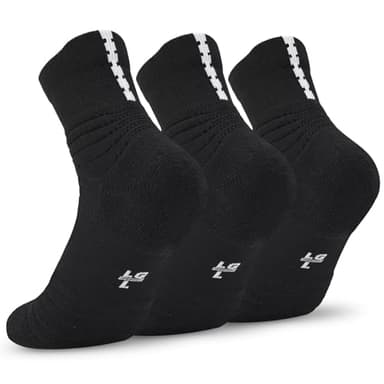 Dingcooler Basketball Socks for Men & Boys, Cushioned Athletic Sports Crew Socks for Youth Adult