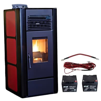 Freedom Stoves Pellet Stove: Independence PS21 with Battery Backup, Wi-Fi Capability, Heats 800–1800 Sq Ft, Includes Batteries, 5 Year Warranty