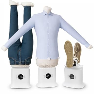 Automatic Ironing Machine 3.0, 3-in-1 Air & Steam Garment Dryer and Iron for Shirts, Pants, Dresses and More, Hands-Free Garment Care with Adjustable Time & Temperature, 1250W Fast Drying System