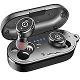 TOZO T10 True Wireless Bluetooth 5.3 Earbuds, 45H Playtime, Wireless Charging Case, IPX8 Waterproof Stereo Headphones in Ear Built in Mic Headset Premium Sound with Deep Bass, 32 Preset EQs via APP