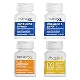 4 Pack Immune Supporting Bundle - (2) OmegaXL 60 Count + TurmericXL + VitaminXL D3 - to Support Optimal Immune Health