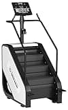 Signature Fitness Home Gym Equipment Continuous Climber Stair Stepper with Electronic Display, Water Bottle Holder, and Reading Rack, White
