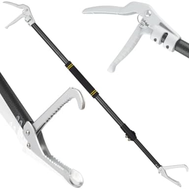 Gzlozak Snake Tongs Heavy Duty, 68" Snake Catcher Grabber for Rattlesnake Professional Safe Handling Snake Long Reach Grabber Wide Jaw Handling Tool with Lock Non Slip Foam Handle Sturdy Metal Tubes