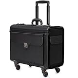 Alpine Swiss 17” Laptop Rolling Briefcase 4 Wheels Pilot Lawyer Attache Travel Case
