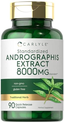 Carlyle Andrographis Paniculata Capsules | 90 Pills | Herb Extract Supplement | Non-GMO and Gluten Free