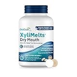 OraCoat XyliMelts Dry Mouth Relief Moisturizing Stick-On-Melts w/Xylitol, 100 Count, Slightly Sweet, Helps Stimulates Saliva for Dry Mouth, Non-Acidic