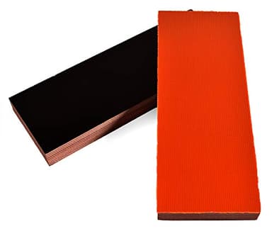 3/8" x 1/5" x 5" Scales - Layered G-10 Knife Scales (Orange-Black) MADE IN USA