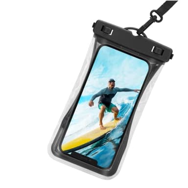 Urbanx Universal Waterproof Phone Pouch Cellphone Dry Bag Case Designed for Cat S31 for All Other Smartphones Up to 7" - Black