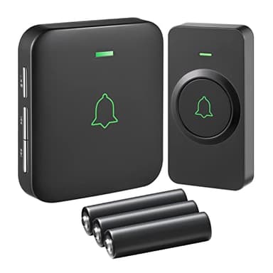 AVANTEK Wireless Door Bell, BA-11 Waterproof Battery Operated Doorbell Chime Operating at 1000 Feet, Portable Door Chime kit with 52 Melodies, 5 Volume Levels, and CD Quality Sound