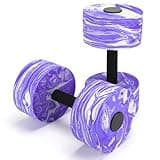Aquatic Exercise Dumbbells, 2PCS Aqua Fitness Barbells, High-Density EVA-Foam Dumbbell Set, Pool Weights Dumbbells Set for Water Aerobics Weight Loss, Pool Fitness, Water Exercise, Purple