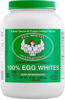Egg Whites International 100% Pure Liquid Egg White Protein Designed to Drink. NOW 100% CAGE FREE (1 Gallon)
