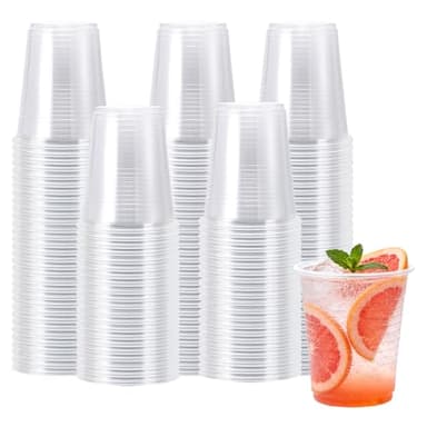 Lamosi 100 Pack 5 oz Plastic Cups, Disposable Party Cups, Small Drinking cup for Bathroom, Party, Wedding, Travel, BBQ, Picnic, Event