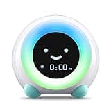 LittleHippo Mella: Ready to Rise Children's Sleep Trainer, Night Light, Sound Machine and OK to Wake Alarm Clock for Toddlers and Kids - Arctic Blue