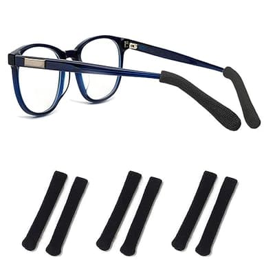 Yauende Soft Knitting Cotton Glasses Ear Cushion, Eyeglasses Temple Tips Sleeve, Non-Slip Comfortable Elastic Eyeglass Retainer for Sunglasses, Reading Glasses Eyewear