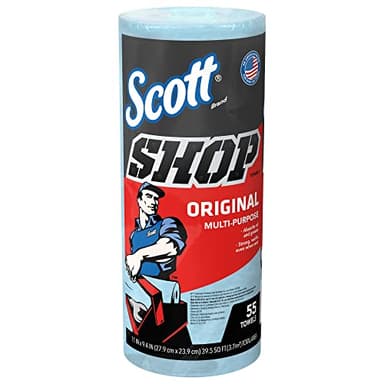 Kimberly-Clark 75130 SCOTT Shop Towel Roll, 55 Count (Pack of 1)