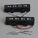 FLEOR Alnico 5 Open Style J Bass Pickup Neck + Bridge Pickup Set Fit 4 String Electric Bass Guitar Part