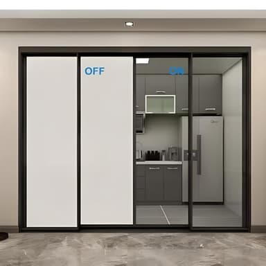 INWIXA (47.5" x 78.5") Window Privacy Film | PDLC Switchable, Window Film | Smart Film for Windows & Home Office Window | Adhesive Privacy Film | Heat Insulation UV Blocking-Clear to Opaque